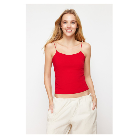 Trendyol Red Strap Regular Flexible Knitted Undershirt