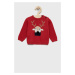 Detský sveter s prímesou vlny Birba&Trybeyond červená farba, tenký