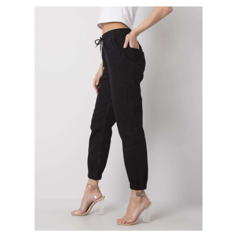 Jeans trousers-320-SP-2884.20P-black Rue Paris