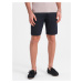 Ombre Men's structured knit shorts with chino pockets - navy blue