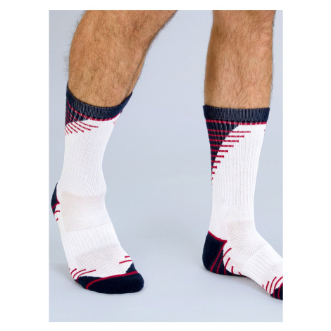 Sada dvoch pánskych športových ponožiek v modro-bielej farbe Dim SPORT CREW SOCKS MEDIUM IMPACT 