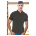 T8571 DEWBERRY ZIPPER MEN'S T-SHIRT-KHAKI-1