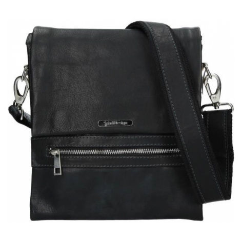 Pánska kožená taška cez rameno SendiDesign Armand - čierna Sendi Design