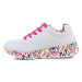 Dievčenská rekreačná obuv SKECHERS Uno Lite Lovely Luv white pink