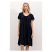 Bigdart 2352 Short V Neck Dress - E. Navy Blue