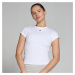 Dámske priliehavé tričko MP Basics s krátkymi rukávmi – biele