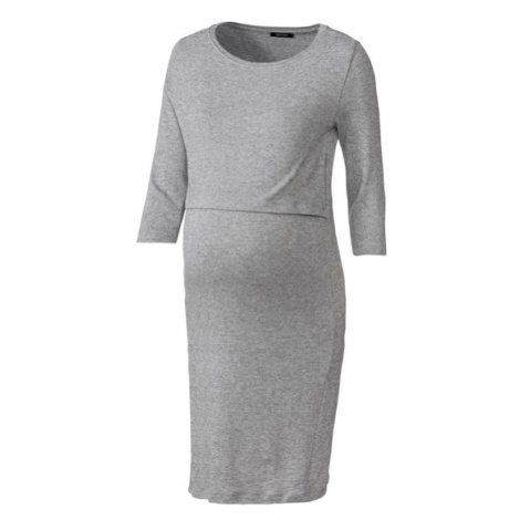 esmara® Dámske tehotenské šaty s 3/4 rukávmi (sivá)