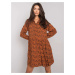 FRESH MADE Dark brown patterned dress