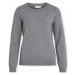 Vila  Noos Ril O-Neck L/S - Medium Grey  Svetre Šedá