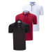 TRIPLE SET T8582 DEWBERRY MENS T-SHIRT-BLACK-WHITE-BURGUNDY