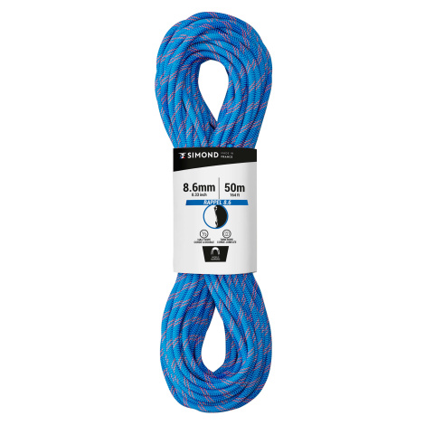 Polovičné lano rappel na lezenie a alpinizmus 8,6 mm × 50 m modré