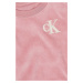 Tepláková súprava pre bábätká Calvin Klein Jeans ružová farba