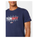 Tommy Jeans Tričko  námornícka modrá / biela / červená