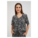 Women's patterned shirt MOODO - black