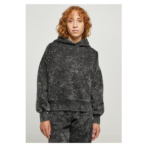 Women's oversized towel with hood, black Urban Classics