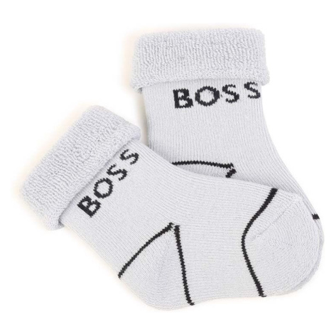 Ponožky pre bábätká BOSS 2-pak tmavomodrá farba Hugo Boss