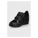 Členkové topánky Geox dámske, čierna farba, na kline
