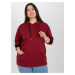 Dámská kaštanová mikina plus size