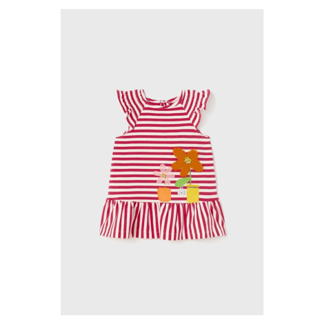Šaty pre bábätká Mayoral červená farba, mini, rovný strih