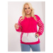 Cotton kangaroo sweatshirt fuchsia size plus