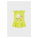 Šaty pre bábätká Mayoral zelená farba, mini, rovný strih