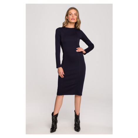 Stylove Woman's Dress S314 Navy Blue