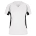 James & Nicholson Dámske funkčné tričko s krátkym rukávom JN390 - Biela / čierna