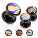 Akrylový falošný plug, farebná basketbalová lopta, čierne gumičky - Motívy: 03.