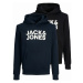 Jack & Jones Junior Mikina  námornícka modrá / čierna / biela