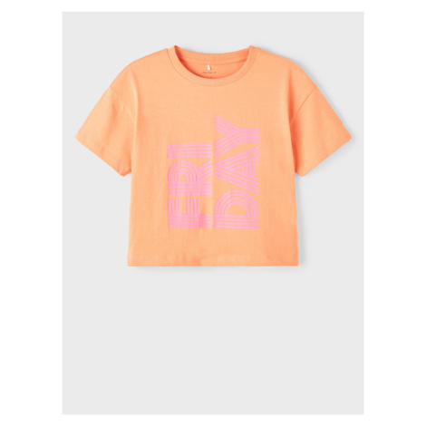 Oranžové dievčenské tričko name it Balone