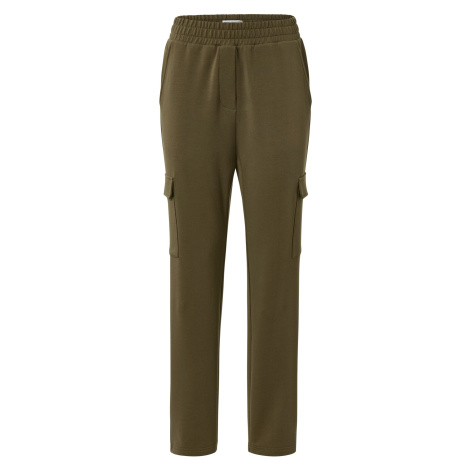 Teplákové nohavice s cargo vreckami, kaki