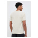 Bavlnené tričko New Balance béžová farba, s potlačou