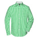 James & Nicholson Pánska kockovaná košeľa JN617 - Zelená / biela