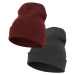 Heavyweight Long Beanie - Charcoal/Chestnut Brown