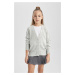 DEFACTO Girl V Neck Knitted Cardigan