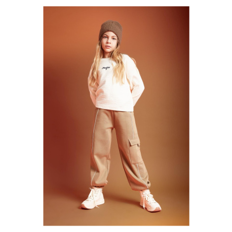 DEFACTO Girls Loose Fit Thick Cargo Pocket Elastic Waist and Leg Jogger Sweatpants