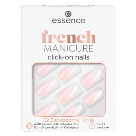 essence umelé nechty french MANICURE click-on 02