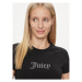 Juicy Couture Tričko Shrunken Diamante JCMCT223257 Čierna Slim Fit