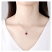 Linda's Jewelry Strieborný náhrdelník Red & Crystal Ag 925/1000 INH178