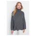 Trendyol Gray Oversized Basic Knitwear Sweater