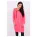 Dress with hood and hood pink neon