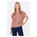 Trendyol Dried Rose Knitted Detailed Knitwear Sweater