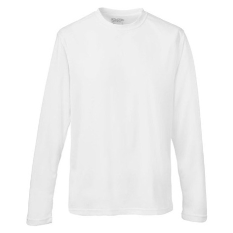 Just Cool Pánske športové tričko s dlhým rukávom Cool T - Arktická biela
