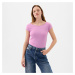 Top GAP Shortsleeve Bateau Neck Modal Top Sugar Pink