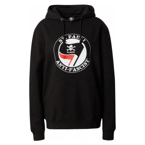 FC St. Pauli Mikina 'Anti Fascist'  ohnivo červená / čierna / biela