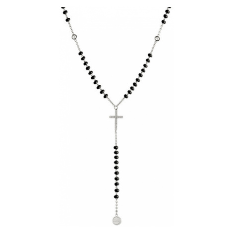 Liu.Jo Oceľový náhrdelník s krížikom LJ1455