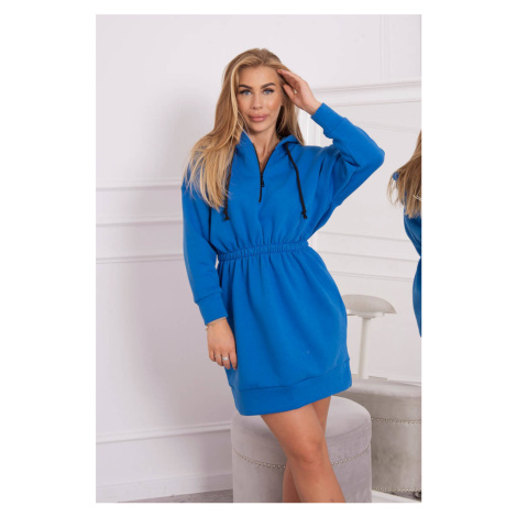 Insulated dress with hood violet blue