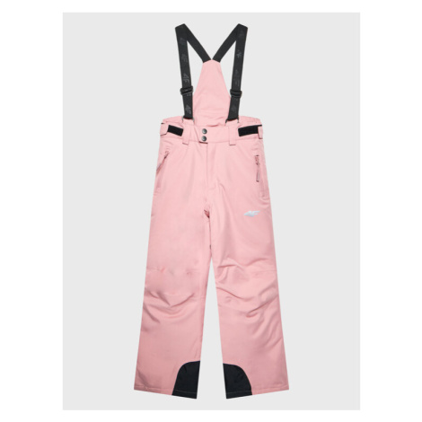 4F Lyžiarske nohavice HJZ22-JSPDN001 Ružová Regular Fit