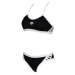 Arena icons bikini cross back solid black/white xs - uk30