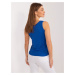 MODRÝ REBROVANÝ BASIC TOP DHJ-TP-8962.20-COBALT